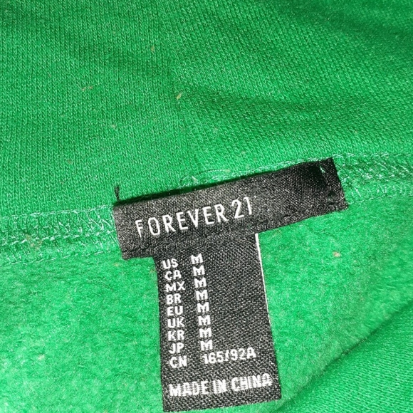 Forever 21 green sweatshirt - Picture 4 of 4